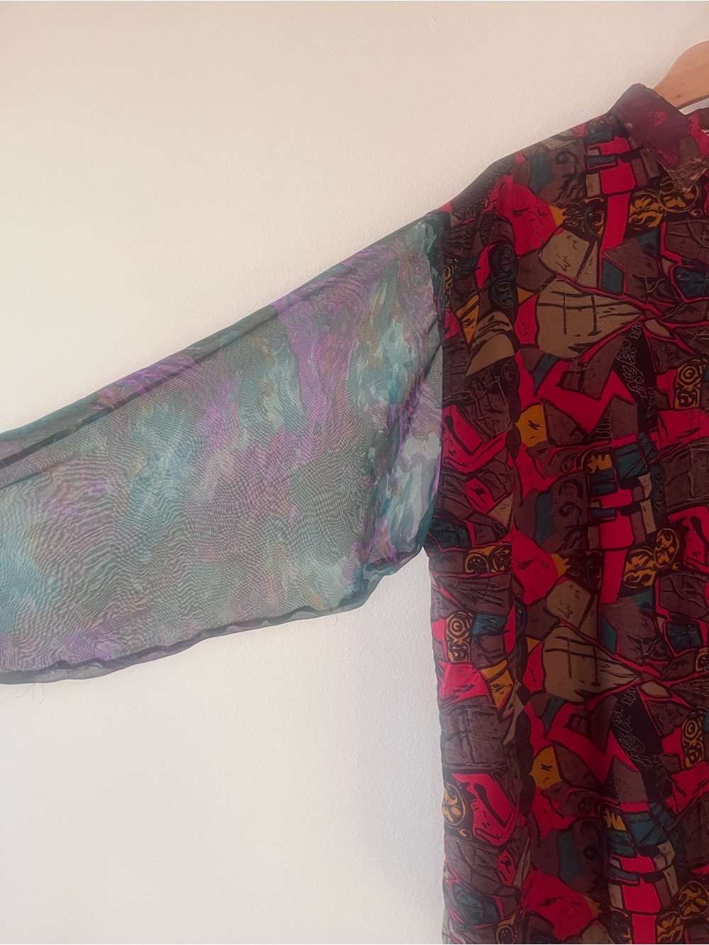 Multicolor Patterned Button-Up Shirt - Picture 3 of 11
